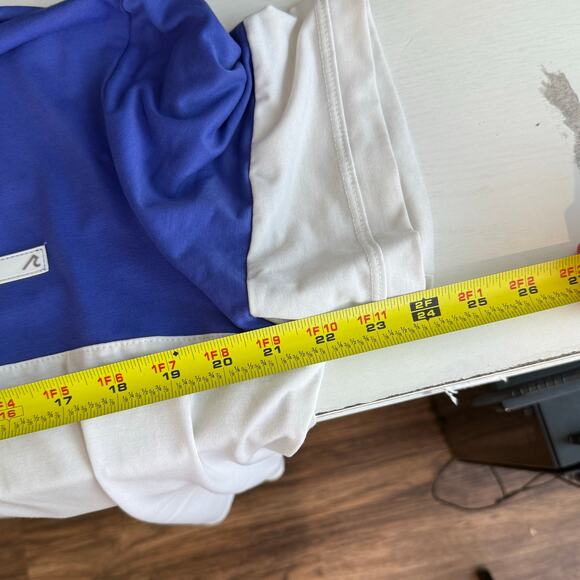 Redvanly Golf Polo Shirt Mens Large Light Blue White Performance - Picture 6 of 7